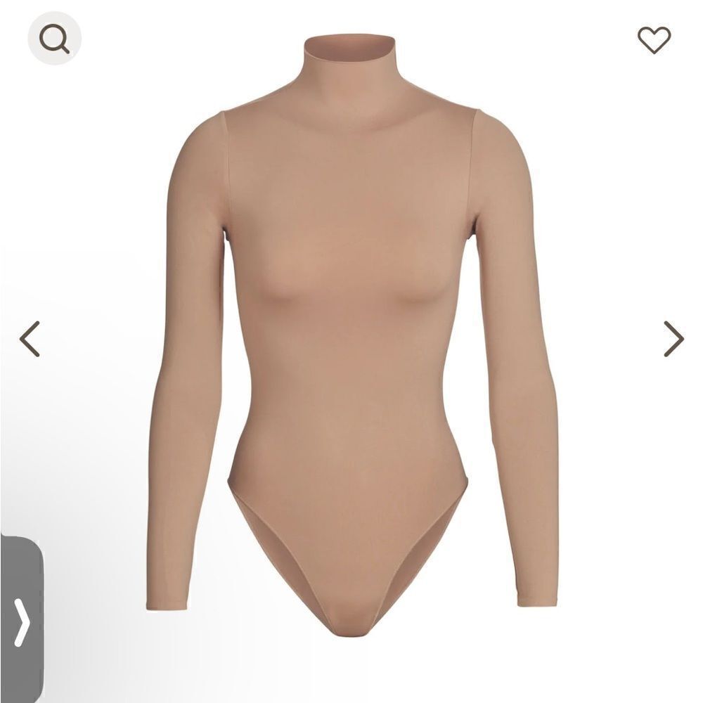 SKIMS NWOT ESSENTIAL MOCK NECK LONG SLEEVE BODYSUIT XS